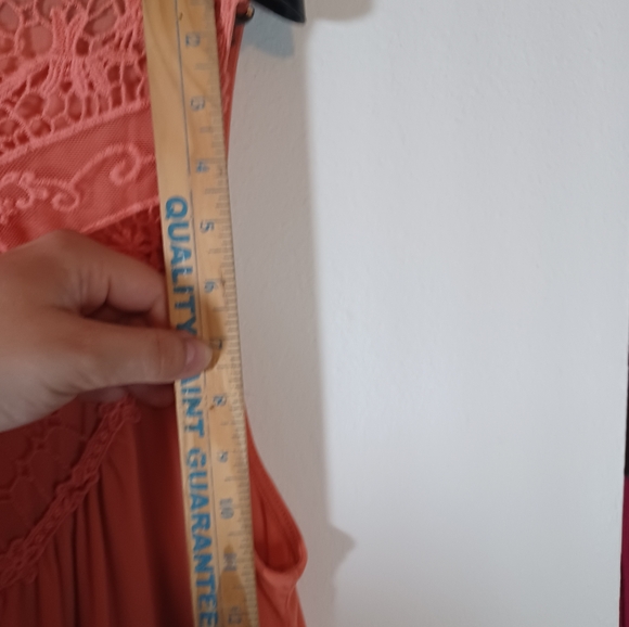 Olivia Women's Pullover Tank Top Orange Plus Sz 2X Boho Fairy Cottagecore Flowy - Picture 8 of 9